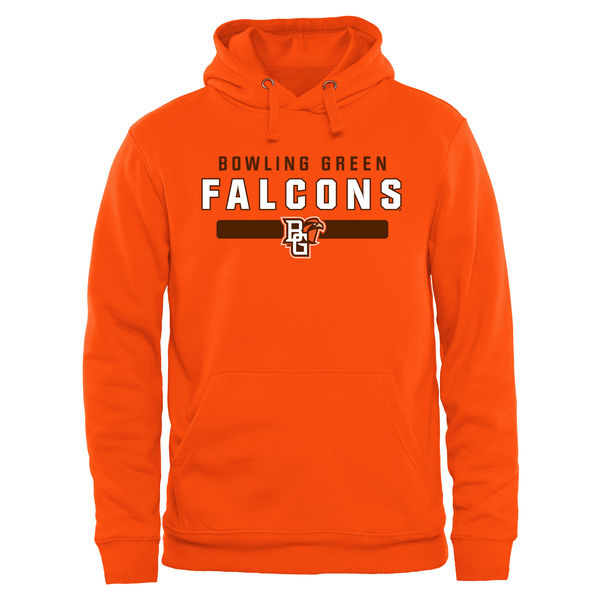 Men NCAA Bowling Green St. Falcons Team Strong Pullover Hoodie Orange